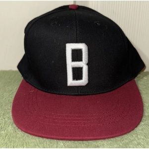 Baltimore Elite Giants Negro League Baseball SnapBack Hat Black Burgundy
